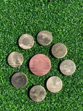 TI craft fair - Flag small brass markers