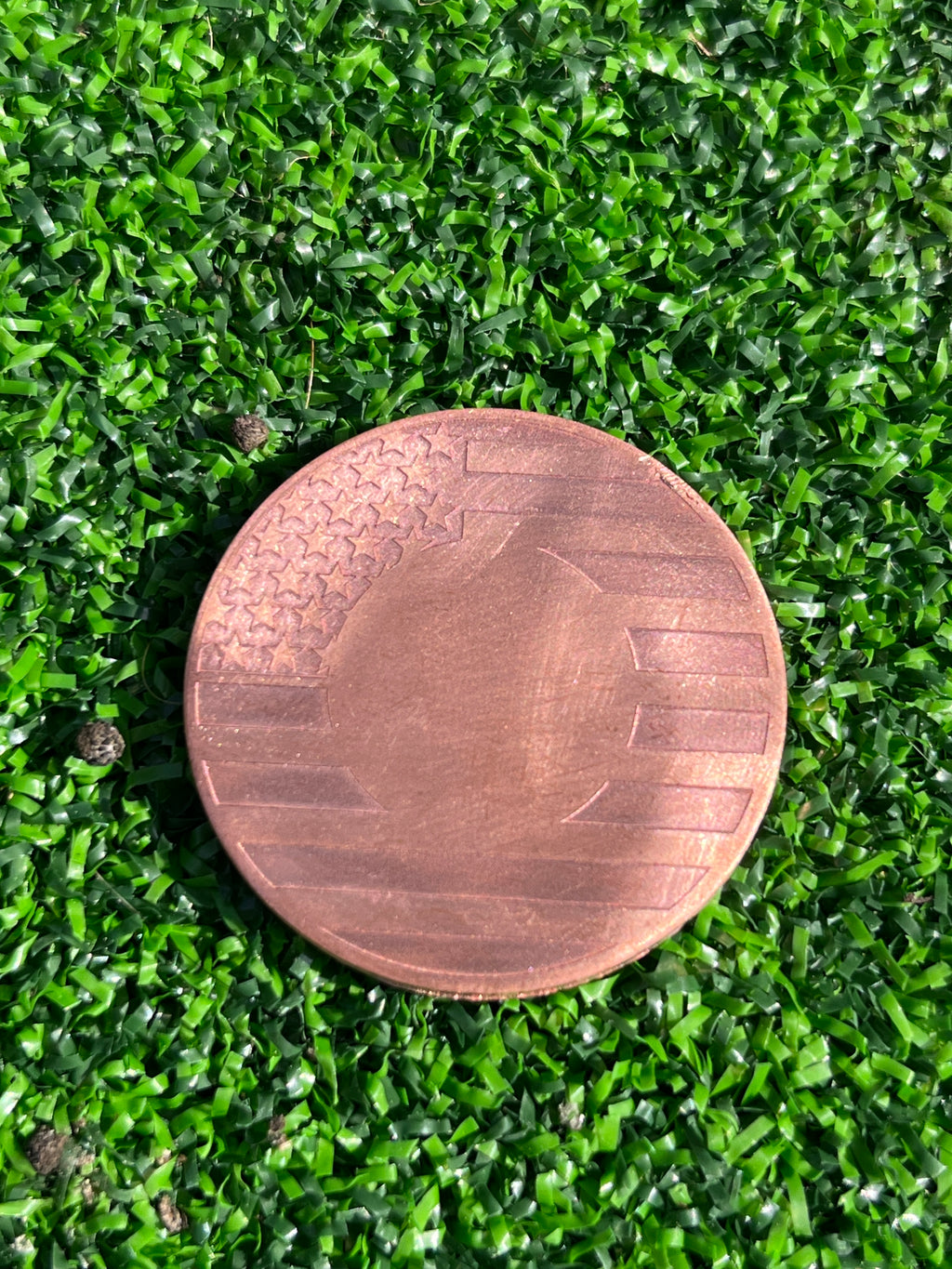 TI craft fair - Stamped Copper ball marker