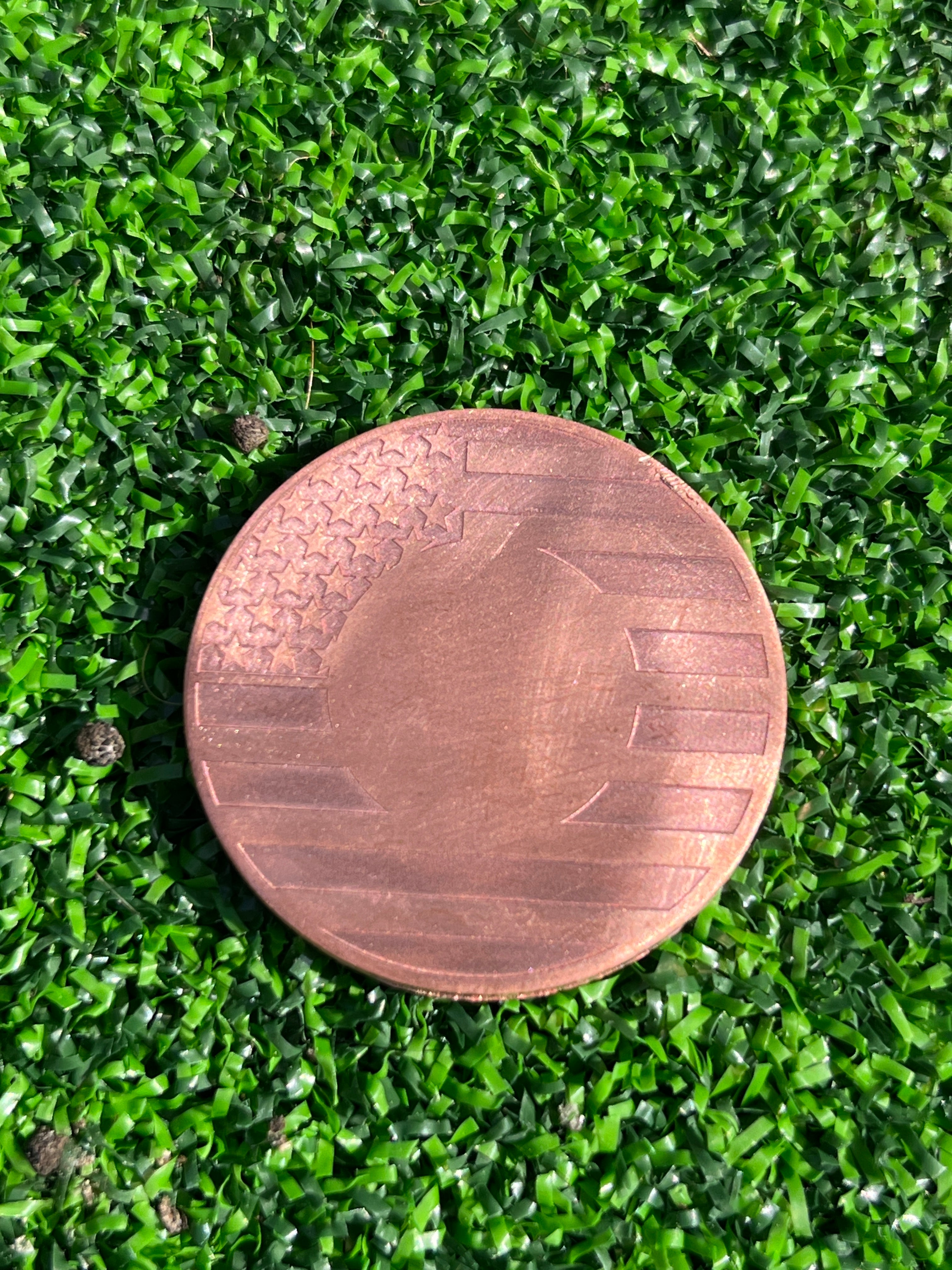 TI craft fair - Stamped Copper ball marker
