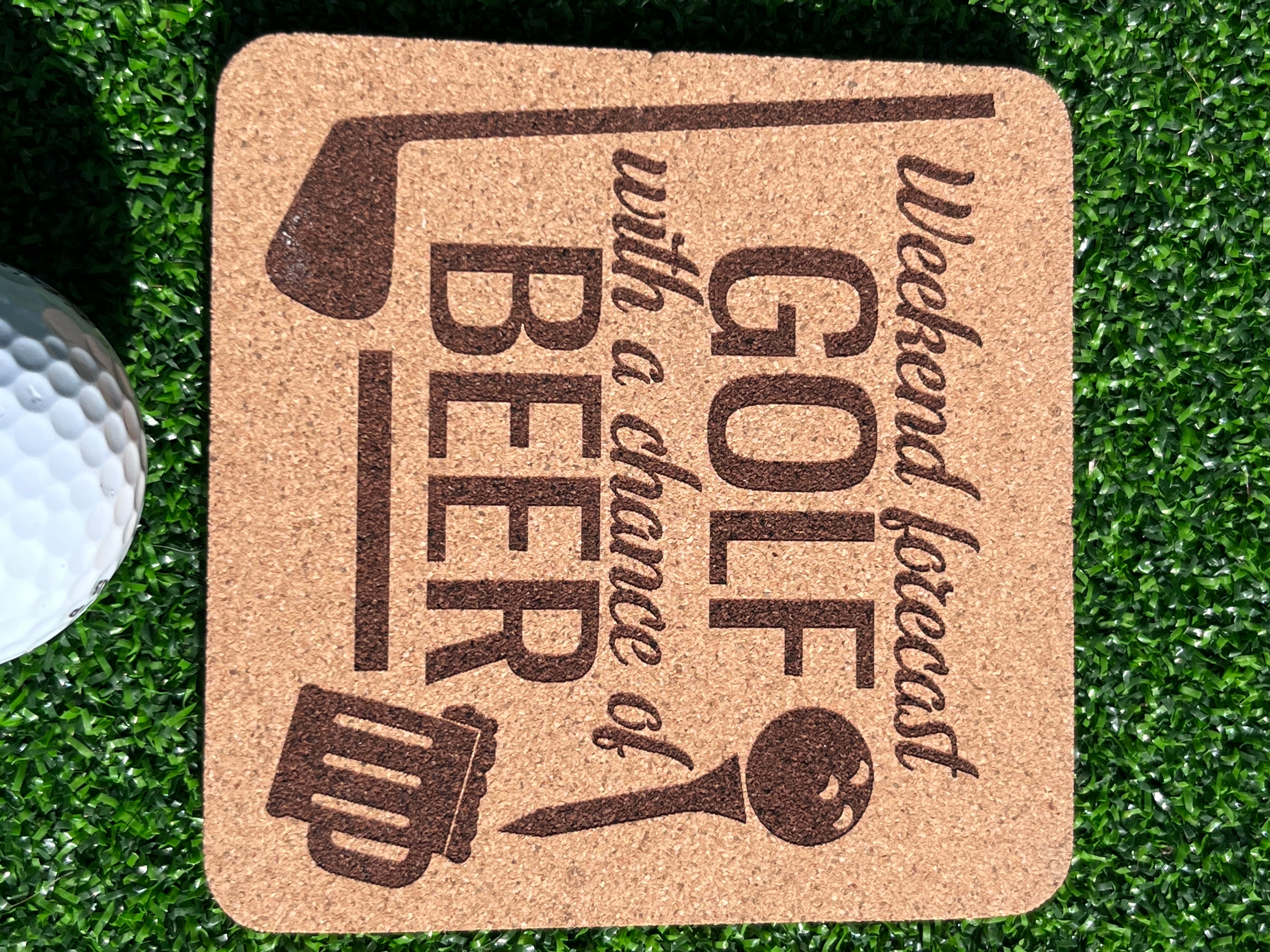 TI craft fair - cork coaster