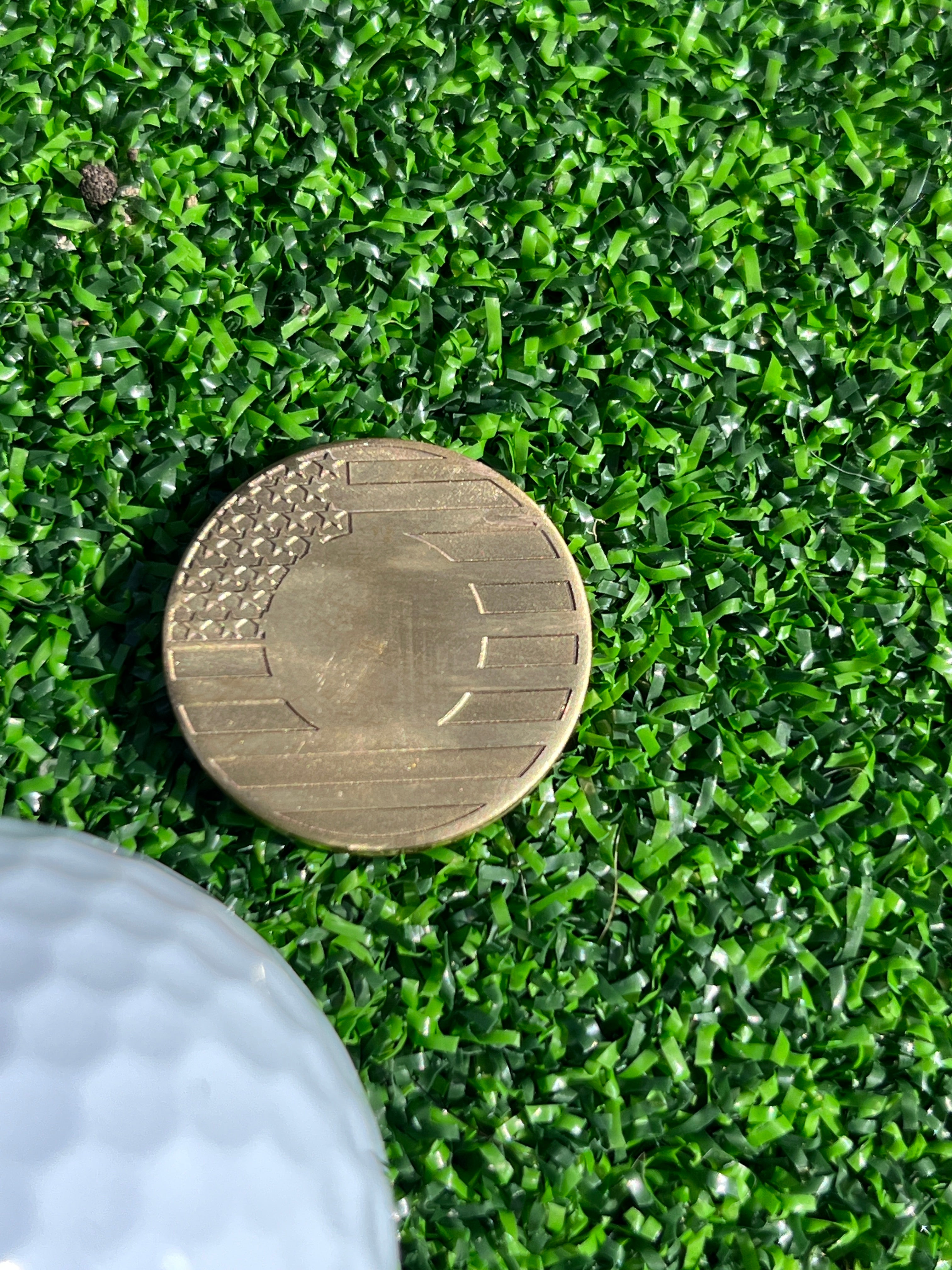 TI craft fair - Flag small brass markers