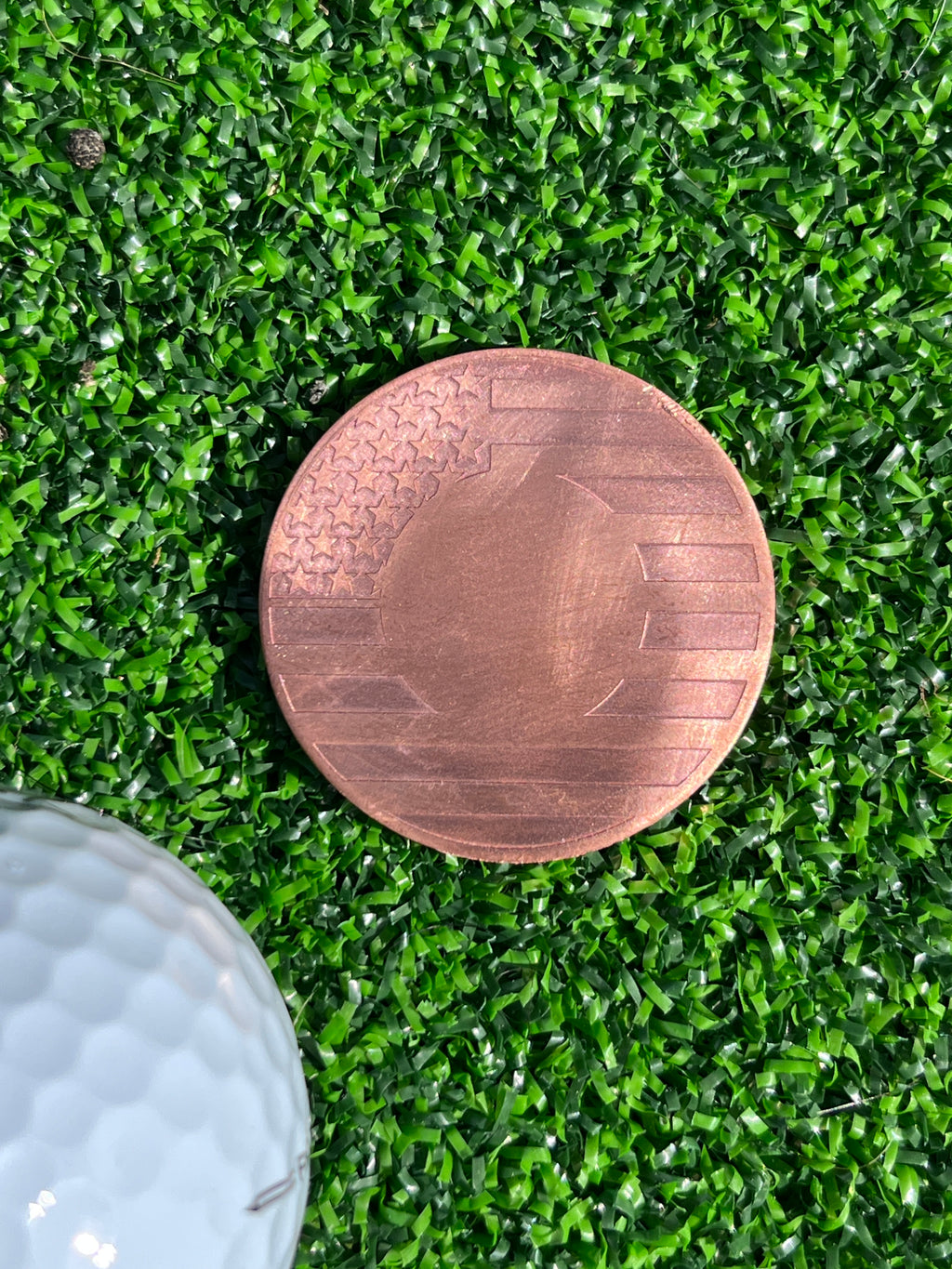 TI craft fair - Stamped Copper ball marker
