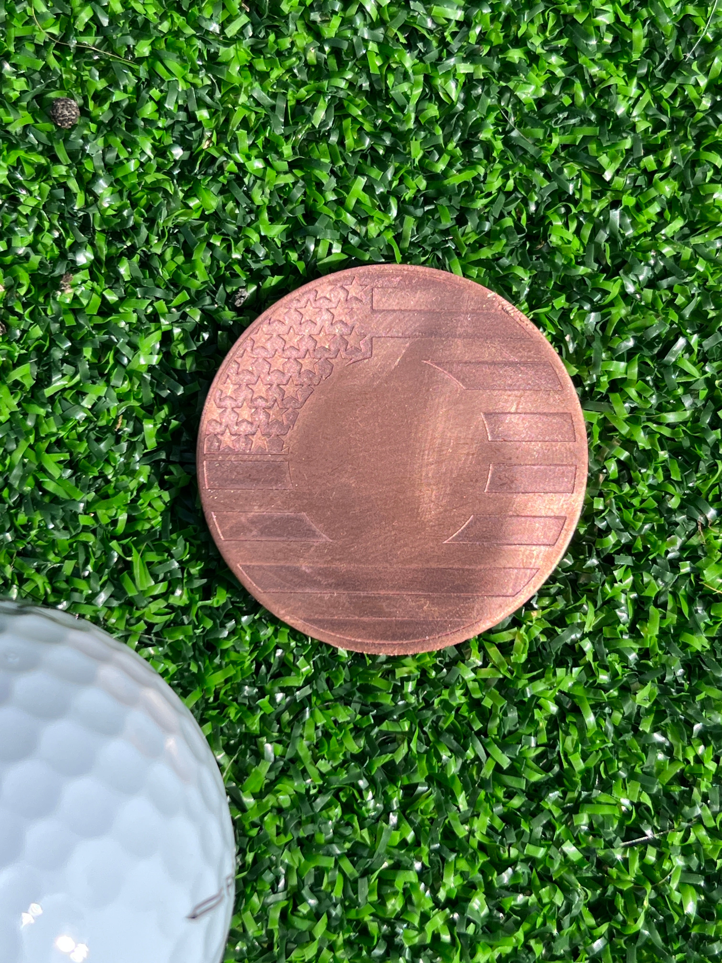 TI craft fair - Stamped Copper ball marker