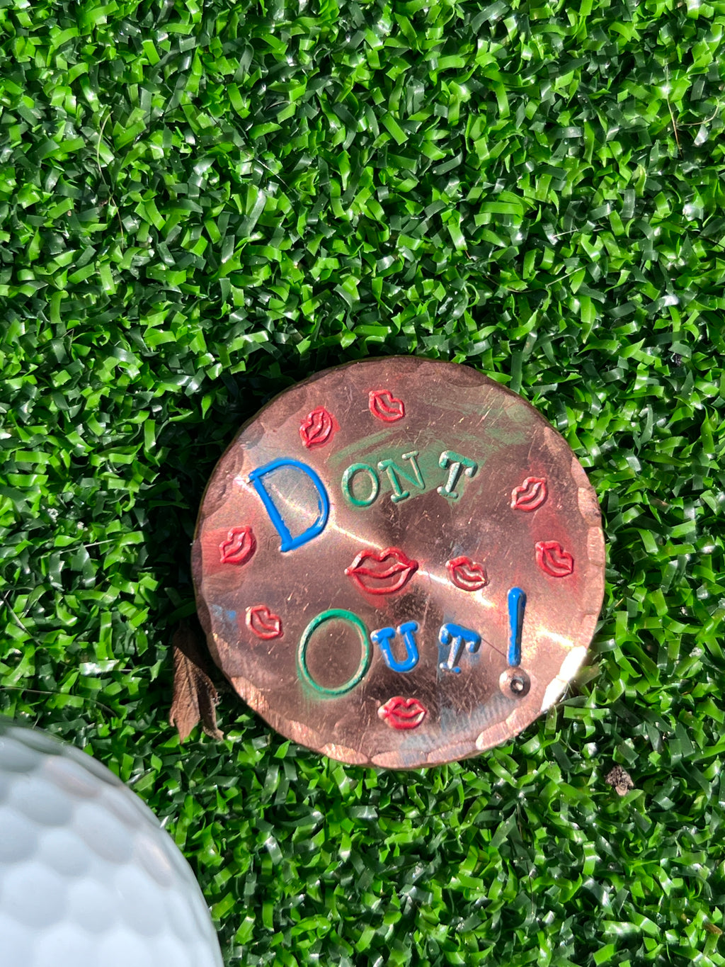 TI craft fair - Stamped Copper ball marker