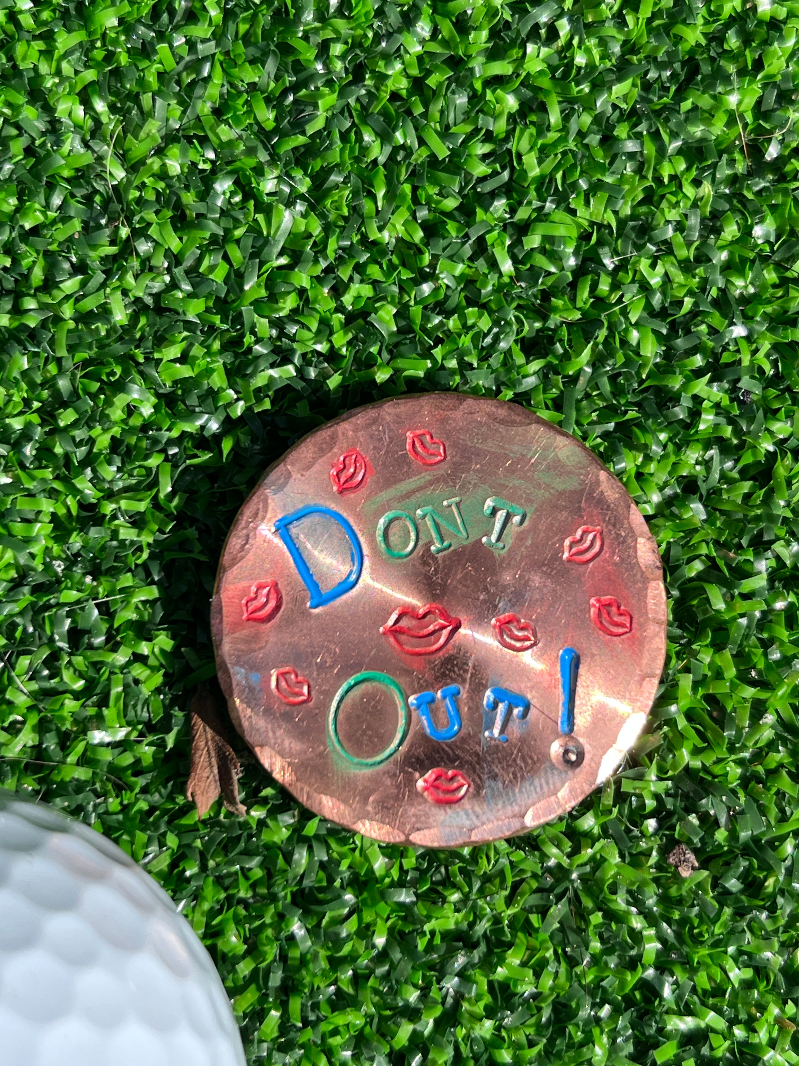 TI craft fair - Stamped Copper ball marker