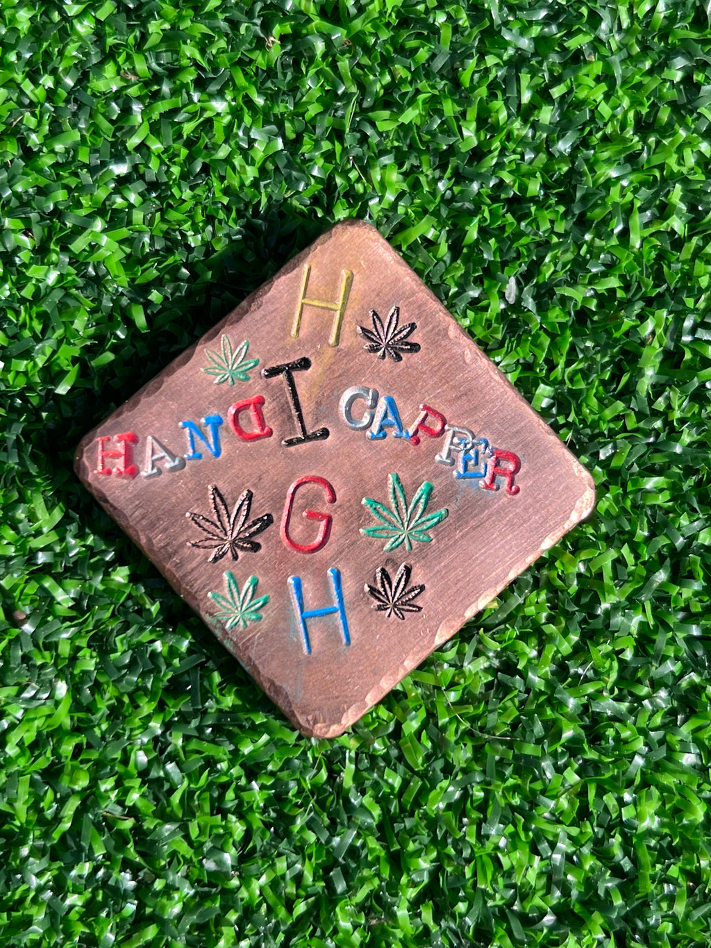 High Handicapper - Hammered Copper ball marker