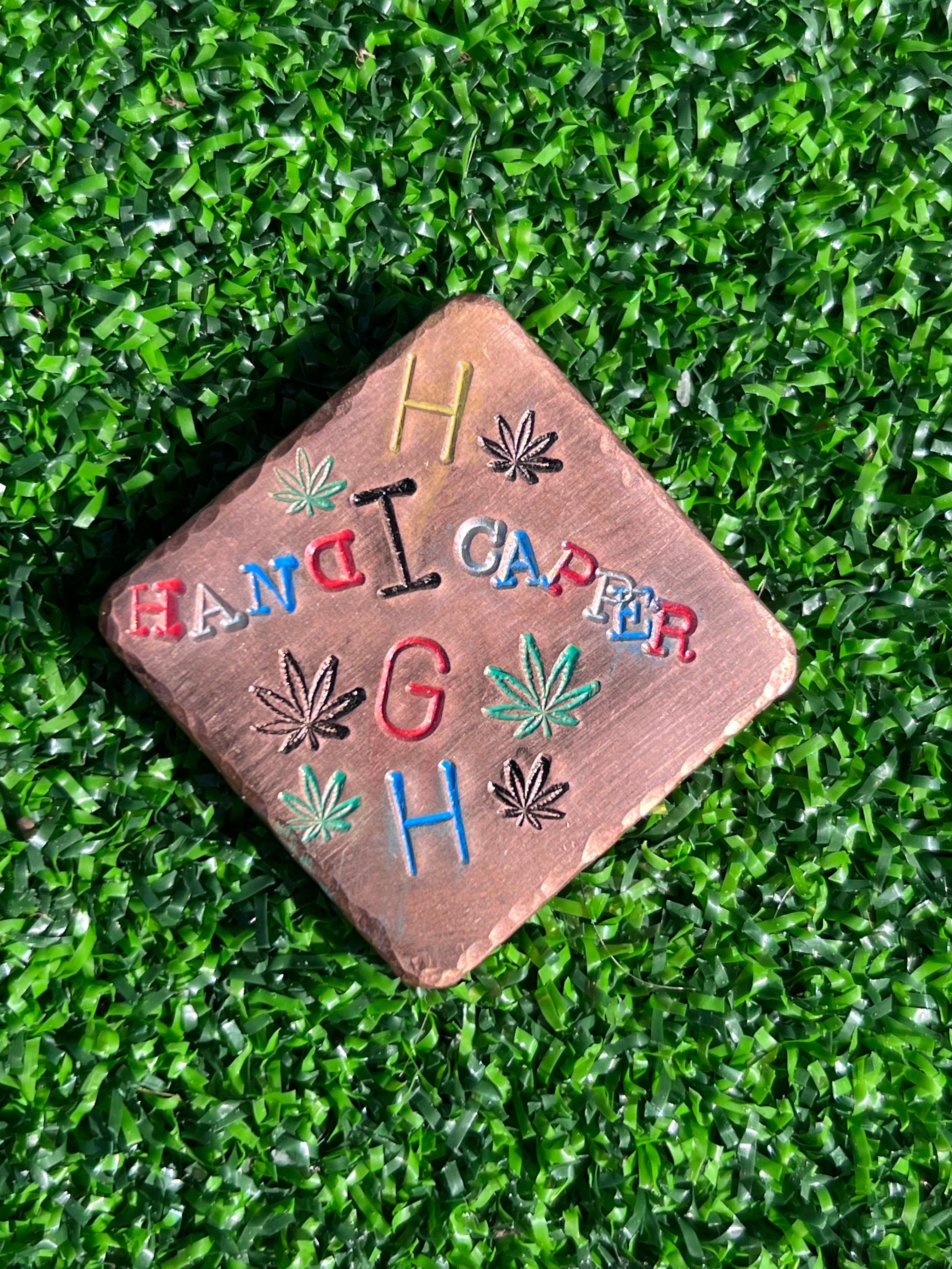 High Handicapper - Hammered Copper ball marker
