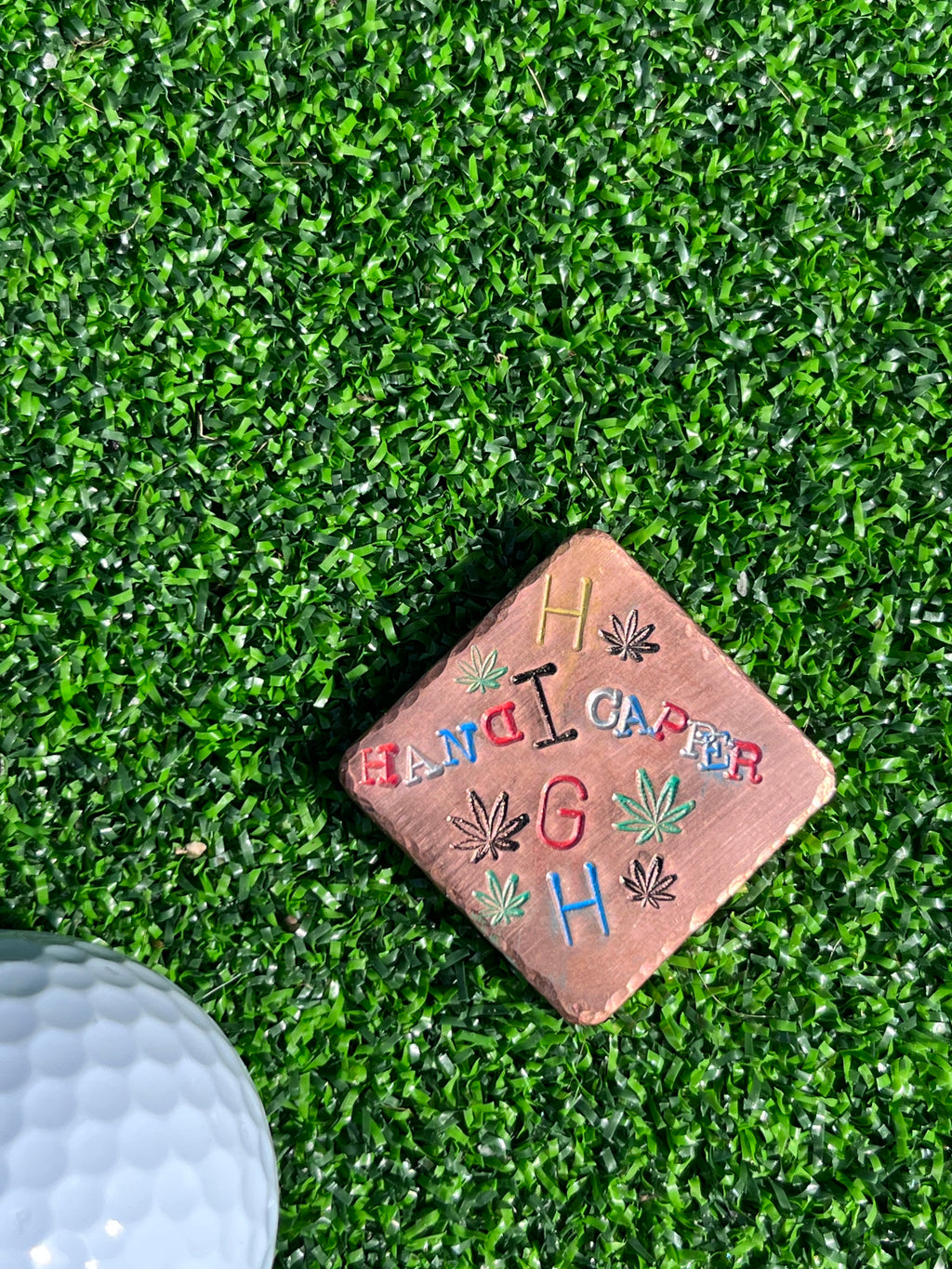 High Handicapper - Hammered Copper ball marker