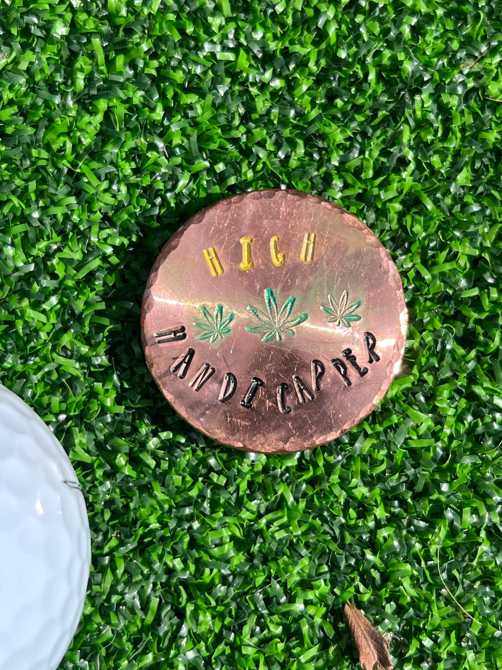 TI craft fair - Stamped Copper ball marker