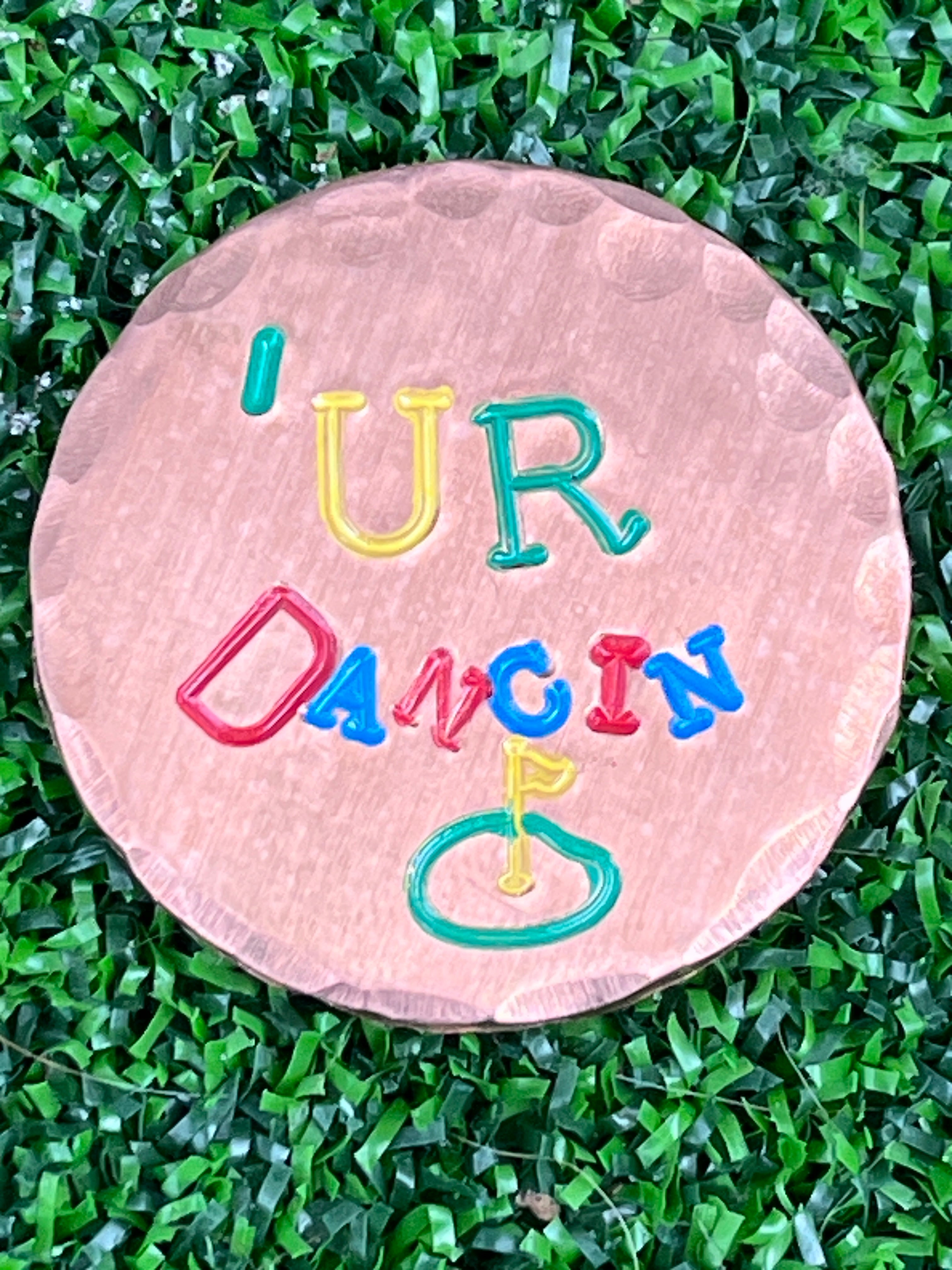 TI craft fair - Stamped Copper ball marker