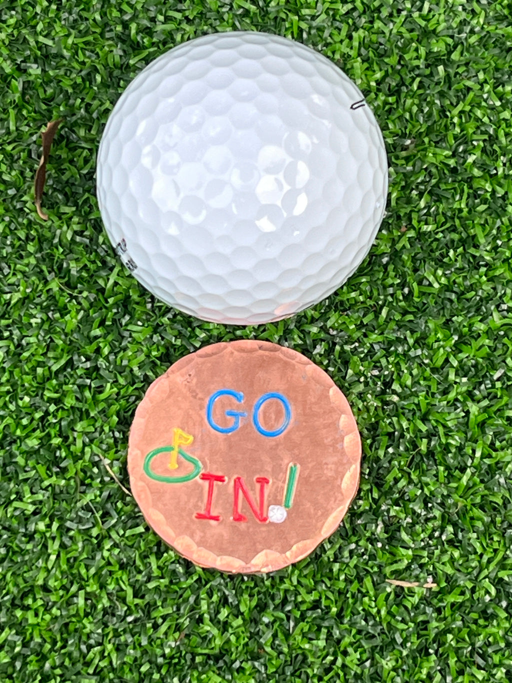 Go In! ball all copper ball marker