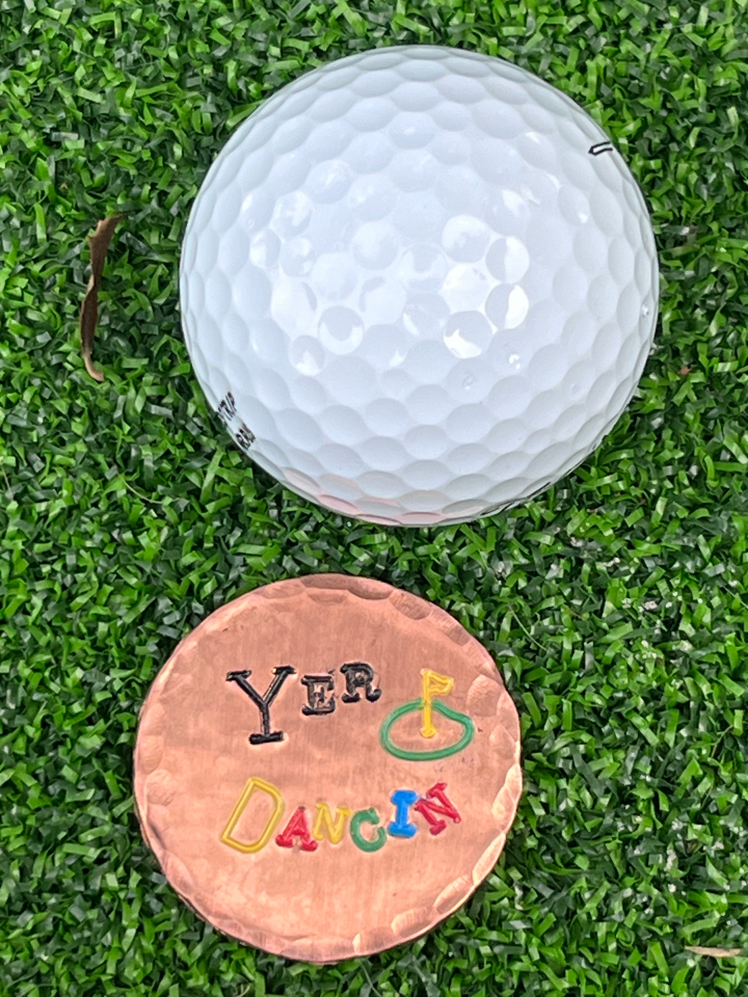 Yer Dancin' all copper ball marker